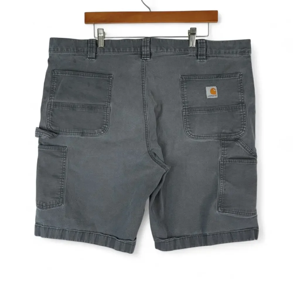 Carhartt Shorts Mens‎ 42x10 Gray Stained Workwear Cargo Utility Carpenter 103652